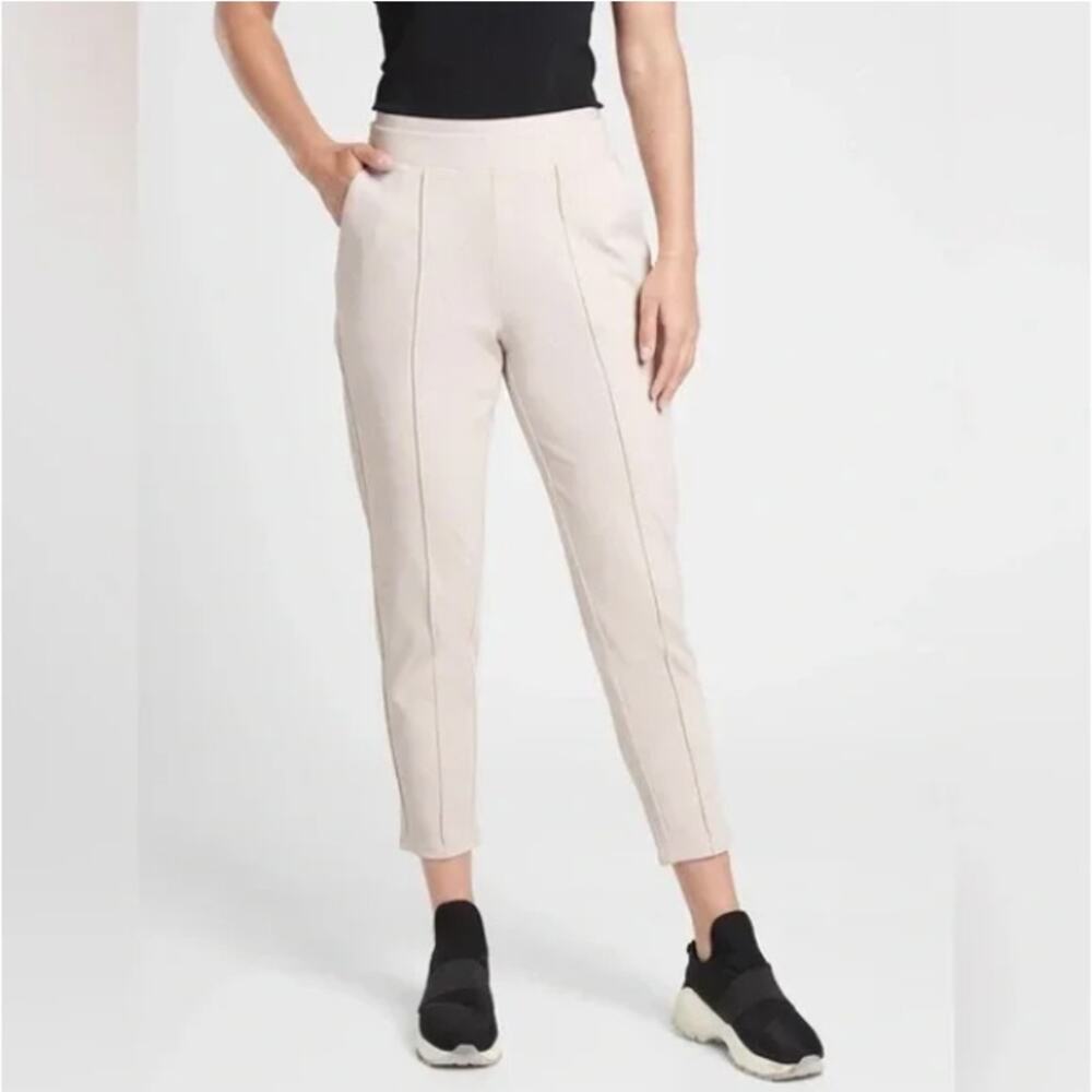 Athleta Venice Pintuck Pants‎ XS Beige Women's Activewear Casual Sporty